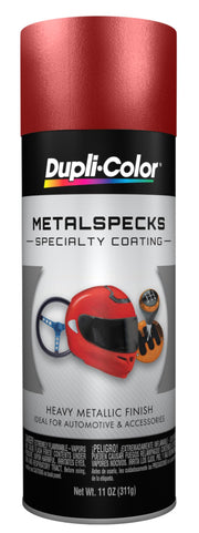 Dupli-Color can front view showing Retro Red metallic finish for clear visual choice
