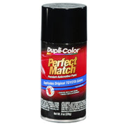 Dupli-Color front view of Toyota Black Metallic 8 oz can showing brand and color