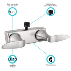 Dura Faucet next to a ruler to show compact scale and easy replacement fit