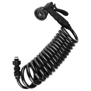 Dura Faucet front view showing compact black sprayer and handle for easy rinsing