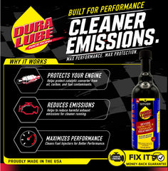 Dura Lube being poured into a fuel tank demonstrating simple pour-in use