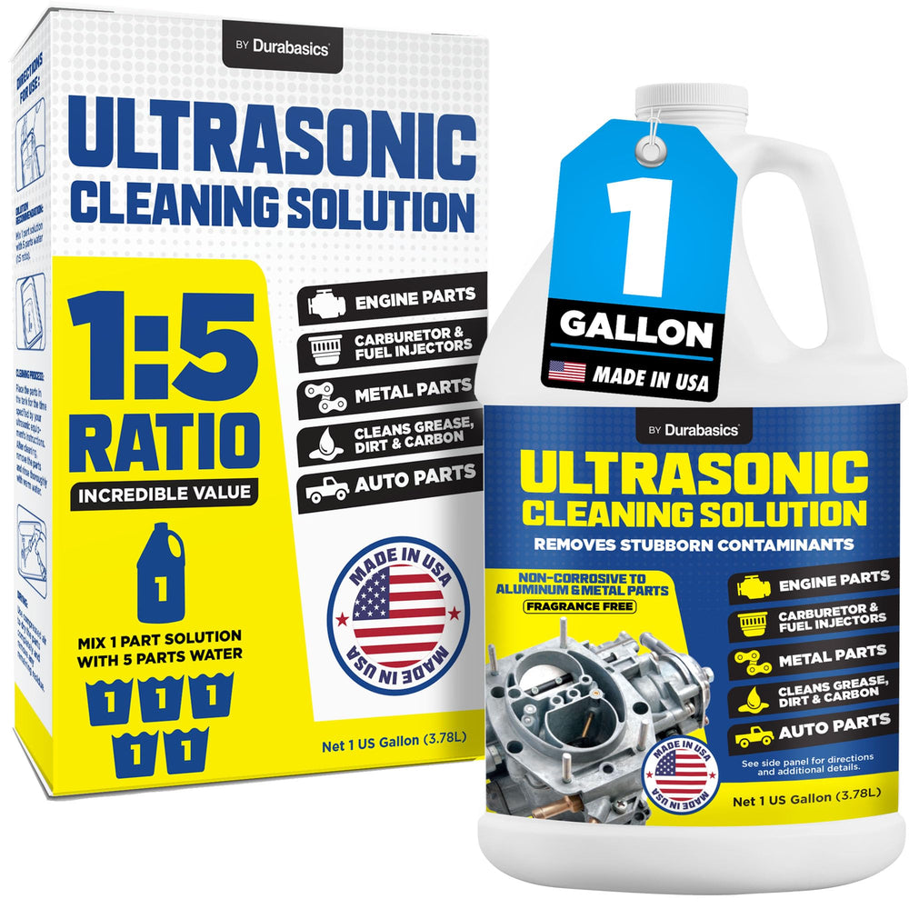 Durabasics front label on one-gallon container showing product name and use benefits