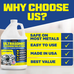 Durabasics in an ultrasonic bath cleaning parts showing deep crevice cleaning benefit