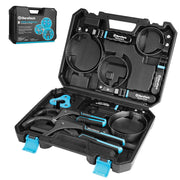 DURATECH front view of the full 8-piece oil filter wrench kit, organized and ready