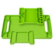 DURATECH front view of three silicone trays showing nested storage and portability benefit