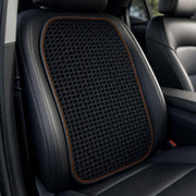 DUYUNCHEN front view of black back cushion showing fit and cooling benefit