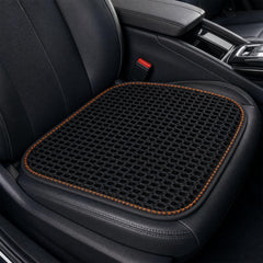 DUYUNCHEN front view of black seat cushion showing fit and cooling benefit