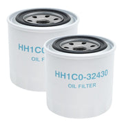 DUZFOREI front view oil filter showing durable metal body and easy identification