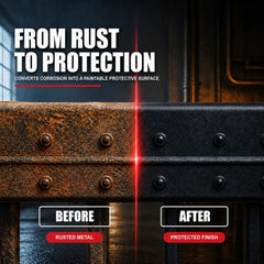DWIL brush applying converter to a metal gate for better long-term protection