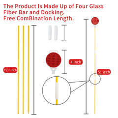 DXSIGN fiberglass pole bending to show flexible durability