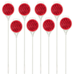DXSIGN pack of eight driveway markers showing front view and reflectors for clear visibility