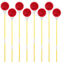 DXSIGN front view of 8-pack reflectors showing visibility benefit
