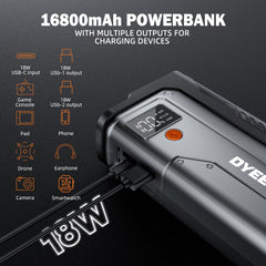 DYEETIC flashlight in use at night providing bright roadside illumination