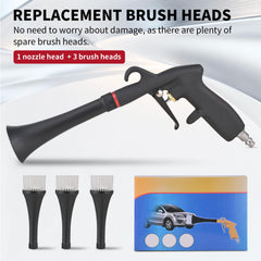 Dynaiency nozzle close-up detailing metal tip and airflow concentrator for precise cleaning