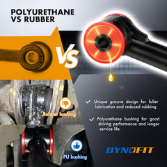 dynofit tubular geometry closeup highlighting optimized tube angle for clearance