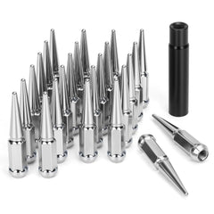 dynofit front packaging showing 24 spike lug nuts and organized set for easy identification