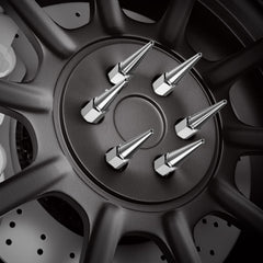 dynofit installed on Silverado wheel showing secure fit and enhanced truck appearance