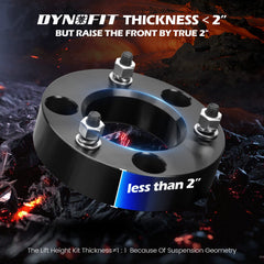 dynofit side profile comparison showing balanced ride and visual lift benefit