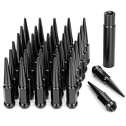 dynofit front packaging showing eight spike lug nuts and socket key for safe delivery