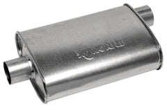 Dynomax front view showing muffler shape and fit benefit