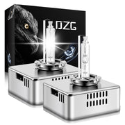 DZG D5S front view showing bulb packaging and quick fit benefits