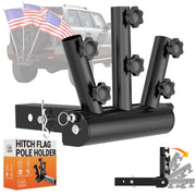 DZGKGM front view showing three flag sockets and secure mounting benefit