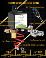 DZSSCY mounted on a car battery negative post providing theft deterrent and battery protection
