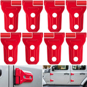 E-cowlboy front view of red hinge cover showing clean visual upgrade