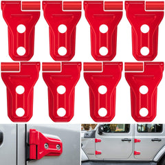 E-cowlboy front view of red hinge cover showing clean visual upgrade