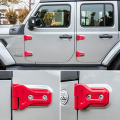 E-cowlboy installed on red Jeep side highlighting cohesive color accent