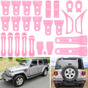 E-cowlboy packaging displaying full pink trim kit and contents benefits