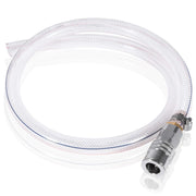 E-cowlboy front view of drain hose showing full length and shape, simplifies coolant removal