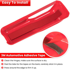 E-cowlboy red hinge cover mounted on Gladiator showing seamless side profile