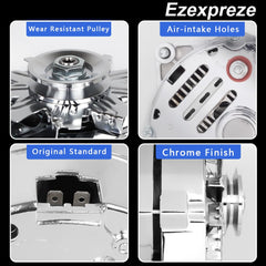 E EZEXPREZE alternator bracket mount close-up demonstrating bolt pattern compatibility