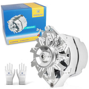 E EZEXPREZE chrome alternator front view highlighting polished finish and visual appeal