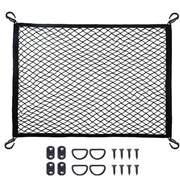 E KAINI front view of cargo net packaging showing product and branding, clear benefit