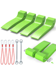 E-SDS front packaging showing four tire skates and included levers, durable towing solution