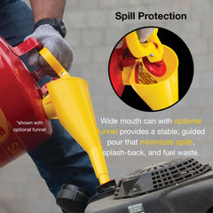 Eagle F-15 funnel attached for cleaner filling and reduced spills