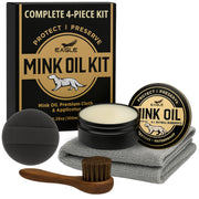Eagle mink oil kit front packaging showing complete set benefits