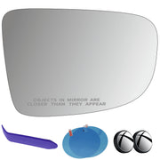 EAP passenger mirror front view showing heated convex glass and clear reflection benefit