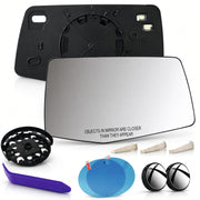 EAP passenger mirror glass front view showing exact OEM-style fit and clear visibility
