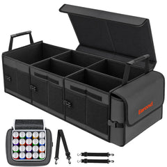 EAROND front view open showing compartments and organized storage benefit
