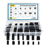 Easily front view of full vacuum caps kit showing compact storage and convenience