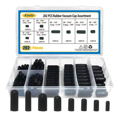Easily brand front view of organized 202-piece vacuum cap kit for quick selection