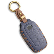 EASYANT front view of leather key fob cover showing neat fit and style