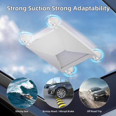 EAZUSE Starlink Mini mounted on a sunroof showing stable travel installation