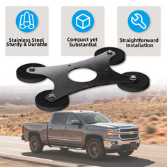 EAZUSE mount beside ruler showing compact size for easy transport