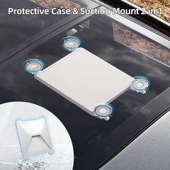 EAZUSE close-up of four suction cups demonstrating strong grip on glass