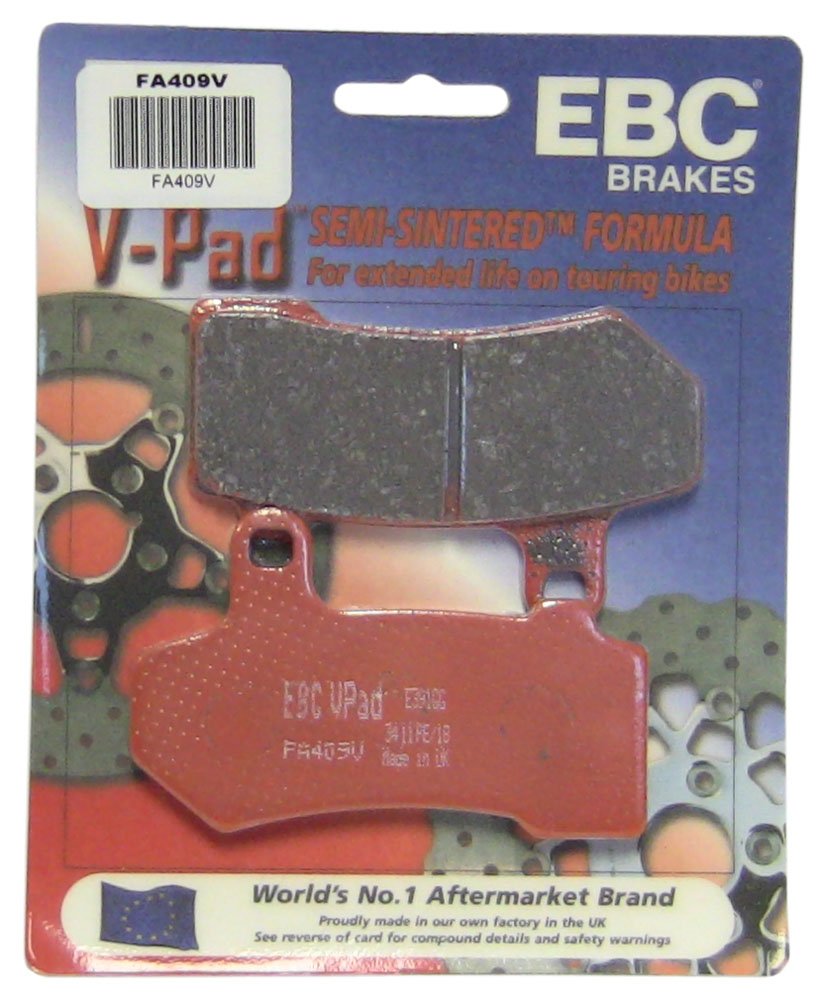 EBC FA409V front view showing pad face and shape for accurate fitment and reliable bite