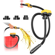 Ecarke pump front view showing nozzle and benefits of easy handling